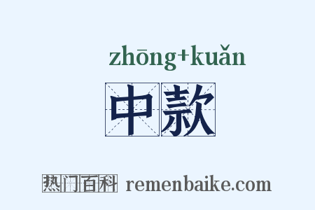 中款是什么意思的图片